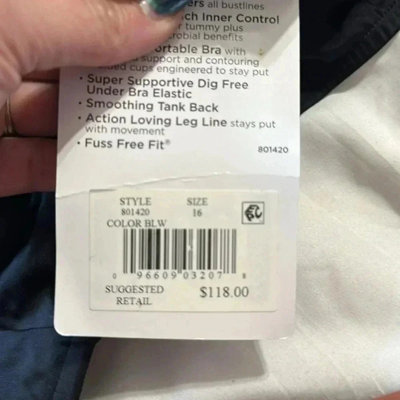 Active Spirit Pocketz shore point V neck swimsuit size 16 NWT pocket - Picture 9 of 10